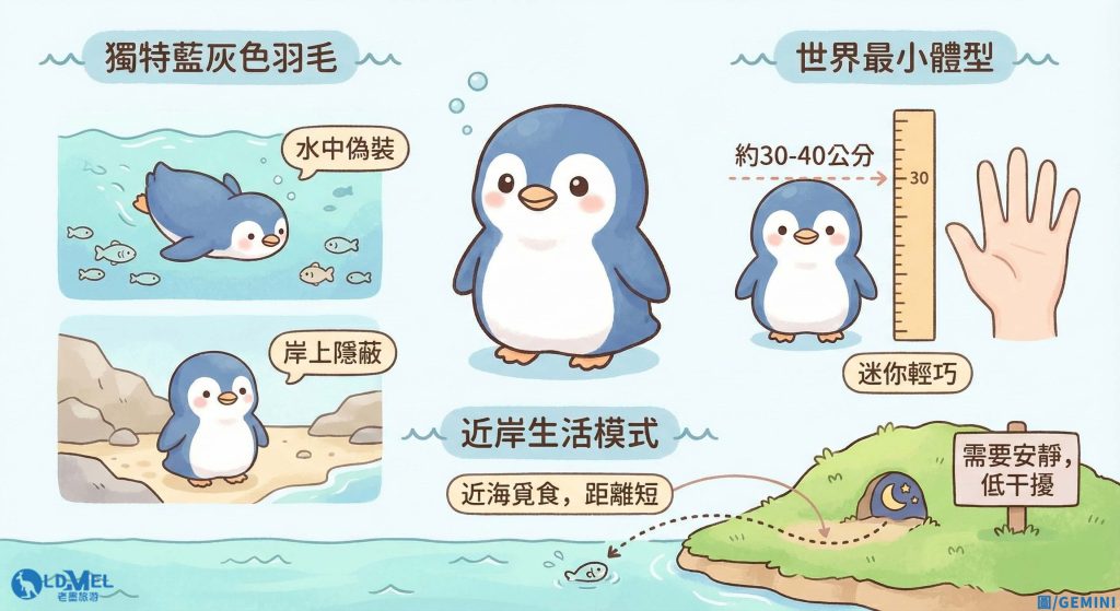 藍企鵝的外型與特徵